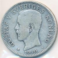 Svédország 1910. 2K Ag "V. Gusztáv" T:3 Sweden 1910. 2 Krona Ag "Gusztaf V" C:F