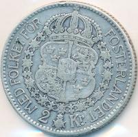 Svédország 1910. 2K Ag "V. Gusztáv" T:3
Sweden 1910. 2 Krona Ag "Gusztaf V" C:F