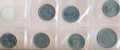 Svédország 31db vegyes fémpénz albumba rendezve T:vegyes Sweden 31pcs of mixed coins in album C:F