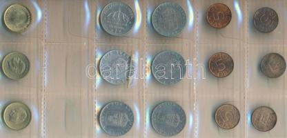 Svédország 31db vegyes fémpénz albumba rendezve T:vegyes
Sweden 31pcs of mixed coins in album C:F