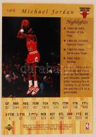 1985 Michael Jordan kosaras nyomtatott aláírása az őt ábrázolókártyán