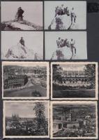 cca 1900-1930 16 db különféle fénykép, pl. családi fotók, Prága nevezetességei, stb., különböző formátumokban