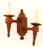 Kétágú fa csillár, bekötve, m:31cm