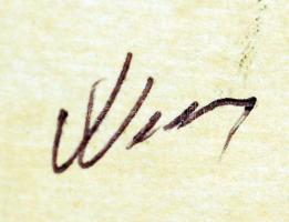 Weisz jelzéssel, Római katona, vegyes technikájú karikatúra, papír, 30x21 cm