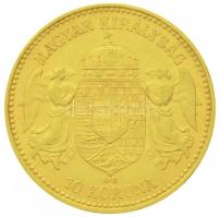 1900KB 10K Au "Ferenc József" (3,39g/0.900) T:2
Hungary 1900KB 10 Corona Au "Franz Jo...