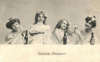 New Year, girls with beer (EK)
