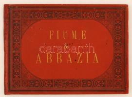 cca 1890 Fiume-Abbázia nevezetességeit bemutató litho leporello, sok képpel / cca 1890 Fiume-Abbazia litho leporello
