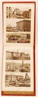 cca 1890 Fiume-Abbázia nevezetességeit bemutató litho leporello, sok képpel /
cca 1890 Fiume-Abbazia...