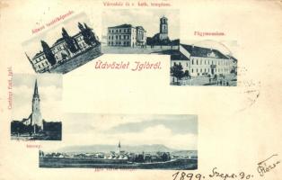 1899 Igló, Állami tanítóképezde, Városház, főgimnázium, Városi torony / teachers training institute, town hall, grammar school, tower (EK)
