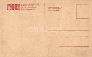 Menetelés a Kárpátokban, a Képes Újság felvételei; hátoldalán Lysoform reklám / WWI military card, L...