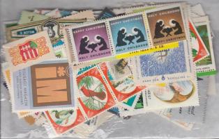 300 db magyar és külföldi levélzáró zacskóban, ömlesztve