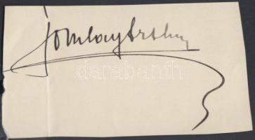 Somlay Artúr (eredeti nevén Schneider Artúr;1883-1951) kétszeres Kossuth-díjas magyar színész, színészpedagógus. Aláírás kivágáson.