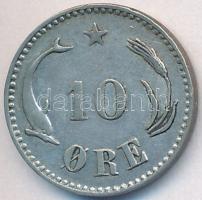 Dánia 1875. 10ö Ag T:2- Denmark 1875. 10 Öre Ag C:VF