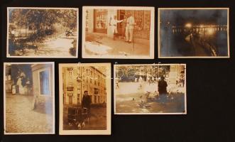 cca 1930-1940 Budapest, Üzletek, terek, Tabán, 6 db fotó, 6x9 cm