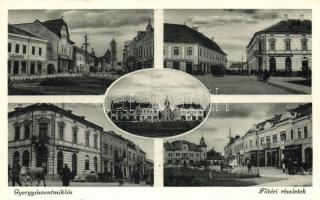 Gyergyószentmiklós, Gheorgheni; Fő tér, üzletek / main square, shops