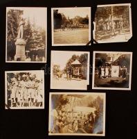 1933 Életképek a gödöllői jamboree-ról, 7 db fotó, 6x6 és 9x6 cm-es méretben