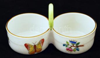 Herendi Viktória mintás étkészlet, kézzel festett, hibátlan, összesen: 26 db / Herendi Victoria dinn...