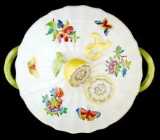 Herendi Viktória mintás étkészlet, kézzel festett, hibátlan, összesen: 26 db / Herendi Victoria dinn...