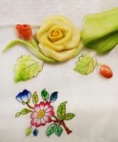 Herendi Viktória mintás étkészlet, kézzel festett, hibátlan, összesen: 26 db / Herendi Victoria dinn...