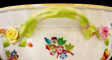 Herendi Viktória mintás étkészlet, kézzel festett, hibátlan, összesen: 26 db / Herendi Victoria dinn...