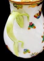 Herendi Viktória mintás mokkás készlet, kézzel festett, hibátlan/ Herendi Victoria coffe set