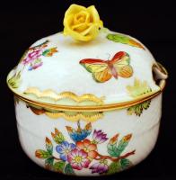 Herendi Viktória mintás mokkás készlet, kézzel festett, hibátlan/ Herendi Victoria coffe set