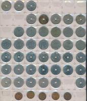 Dánia 339db vegyes fémpénz albumba rendezve T:vegyes
Denmark 339pcs of mixed coins in album C:mixed