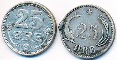Dánia 1905-1919. 25ö Ag T:2,2- forrasztásnyom Denmark 1905-1909. 25 Öre Ag C:XF,VF soldering mark