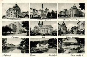 Kassa, Katonai parancsnokság, Postapalota, Malomárok, Kossuth Lajos utca / military office, post palace, street