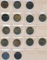 Norvégia 242db vegyes fémpénz albumba rendezve T:vegyes
Norway 242pcs of mixed coin in album C:mixed