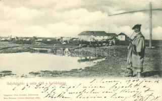 Hortobágy, Gulyásbolytár a máta előtt, Pongrácz Géza kiadása