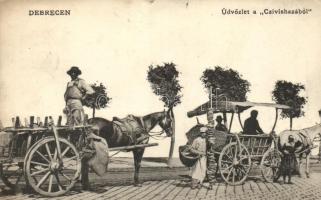 Debrecen, 'Czivishaza' lovas szekér, Antalfy József kiadása (kis szakadás / small tear)