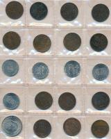 Svédország 240db vegyes fémpénz albumba rendezve, közte ~30db kis ezüstpénz! T:vegyes
Sweden 240pcs ...