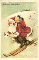 Christmas, skiing Santa Claus (EB)