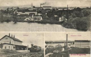 Groß-Siegharts, Bahnhof, Adensamer Fabrik / railway station, Ffactory (r)