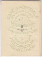 Románia / Nagyvárad 1929. "Az Ujarad- és Vidéki Népbank Részvénytársaság Betéti Könyvecskéje&qu...