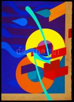 Ludwig Németh Gábor (1961-2009): Vizesnyócas. Szitanyomat III/XV, papír, jelzett, apró szakadások az oldalán, 67×48 cm