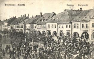 Beszterce, Búzasor / corn market, vissza So. Stpl (EK)