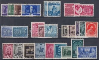 27 db bélyeg, közte sorok, 27 stamps with sets