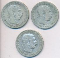 Ausztria 1893-1902. 1K Ag "Ferenc József" (3x) T:2-,3
Austria 1893-1902. 1 Corona Ag &quot...