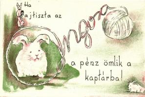 Ha fajtiszta az Angora, a pénz ömlik a kaptárba! / Angora rabbit, Hungarian livestock production propaganda s: Ráduly Ervin (EK)