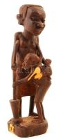 Afrikai, fából faragott szobor, m: 44 cm / African carved wooden sculpture