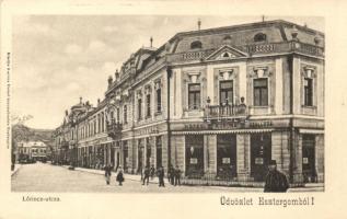 Esztergom, Lőrinc utca, Korona szálloda, Kardos Dezső kiadása