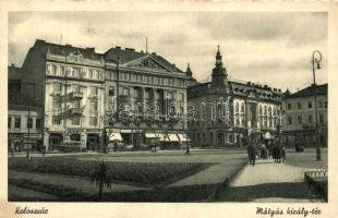 Kolozsvár - 3 db régi városképes lap: Mátyás király tér, Mátyás szobor / 3 old Hungaroan postcards, ...