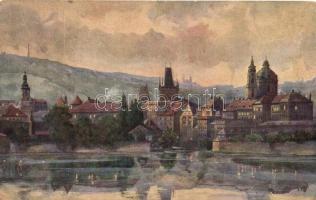 8 db RÉGI külföldi városképes lap, vegyes minőségű / 8 old foreign postcards, mixed quality