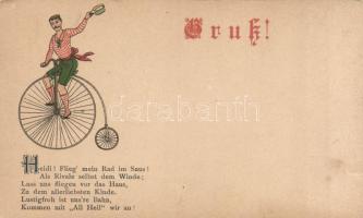Man on penny-farthing (EK)