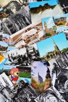 87 db MODERN főleg fekete-fehér külföldi városképes lap; főleg osztrák / 87 modern mostly black and white foreign town-view postcards; mostly Austrian