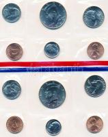 Amerikai Egyesült Államok 1993D 1c-1/2$ (6xklf) + 1993P 1c-1/2$ (6xklf) forgalmi sorok fóliatokban t...