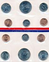 Amerikai Egyesült Államok 1998D 1c-1/2$ (6xklf) + 1998P 1c-1/2$ (6xklf) forgalmi sorok fóliatokban T:I USA 1998D 1 Cent - 1/2 Dollar (6xdiff) + 1998P 1 Cent - 1/2 Dollar (6xdiff) coin sets in foil packing C:UNC