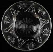 Ajka kristály gyümölcsös tál, csiszolt, metszett, ólomkristály, jelzett, hibátlan, eredeti dobozában...